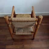 Wooden armchairs and rope 1950