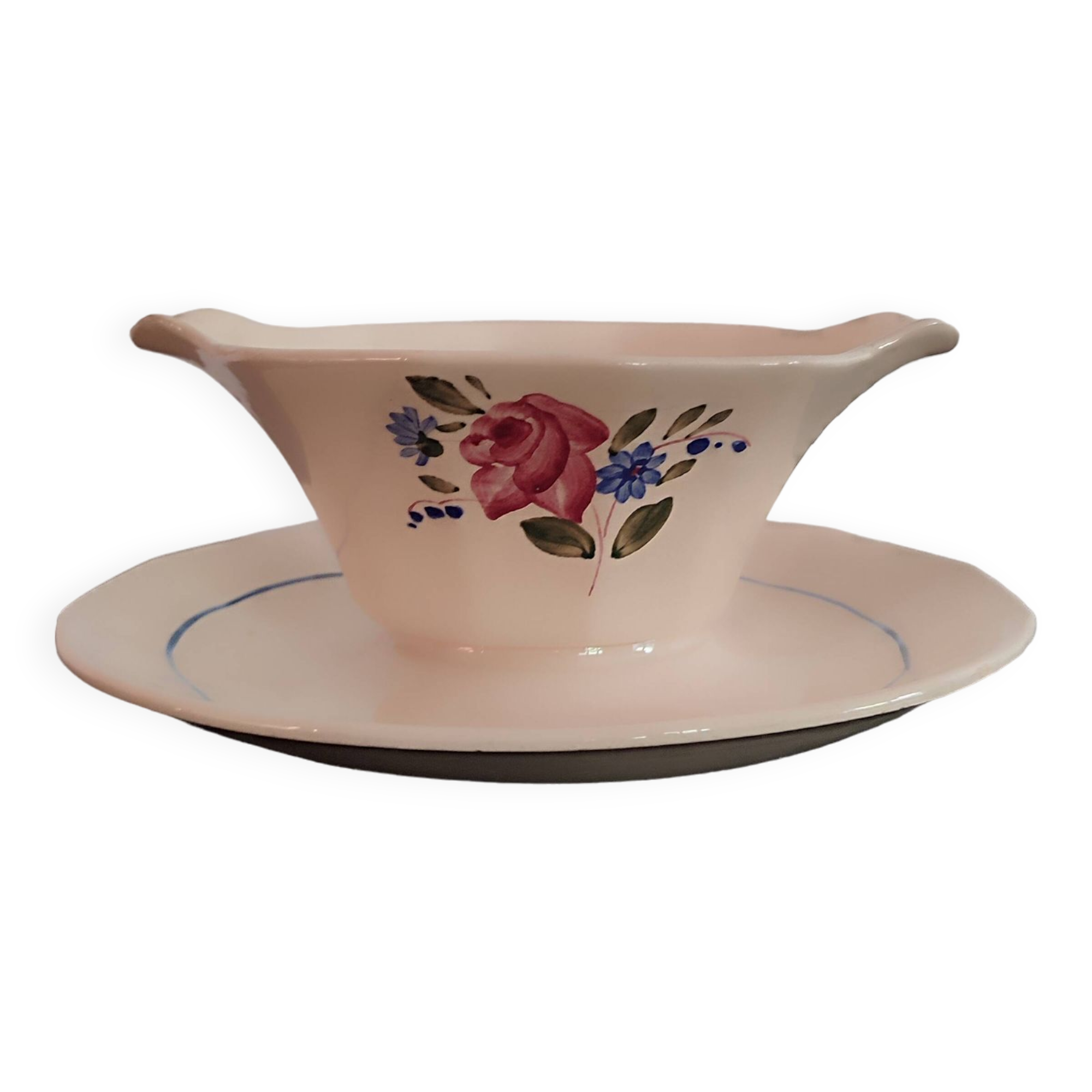 Digoin Sarreguemine gravy boat