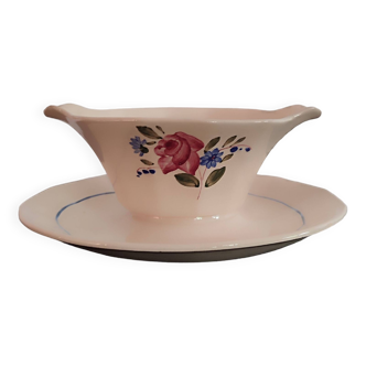 Digoin Sarreguemine gravy boat