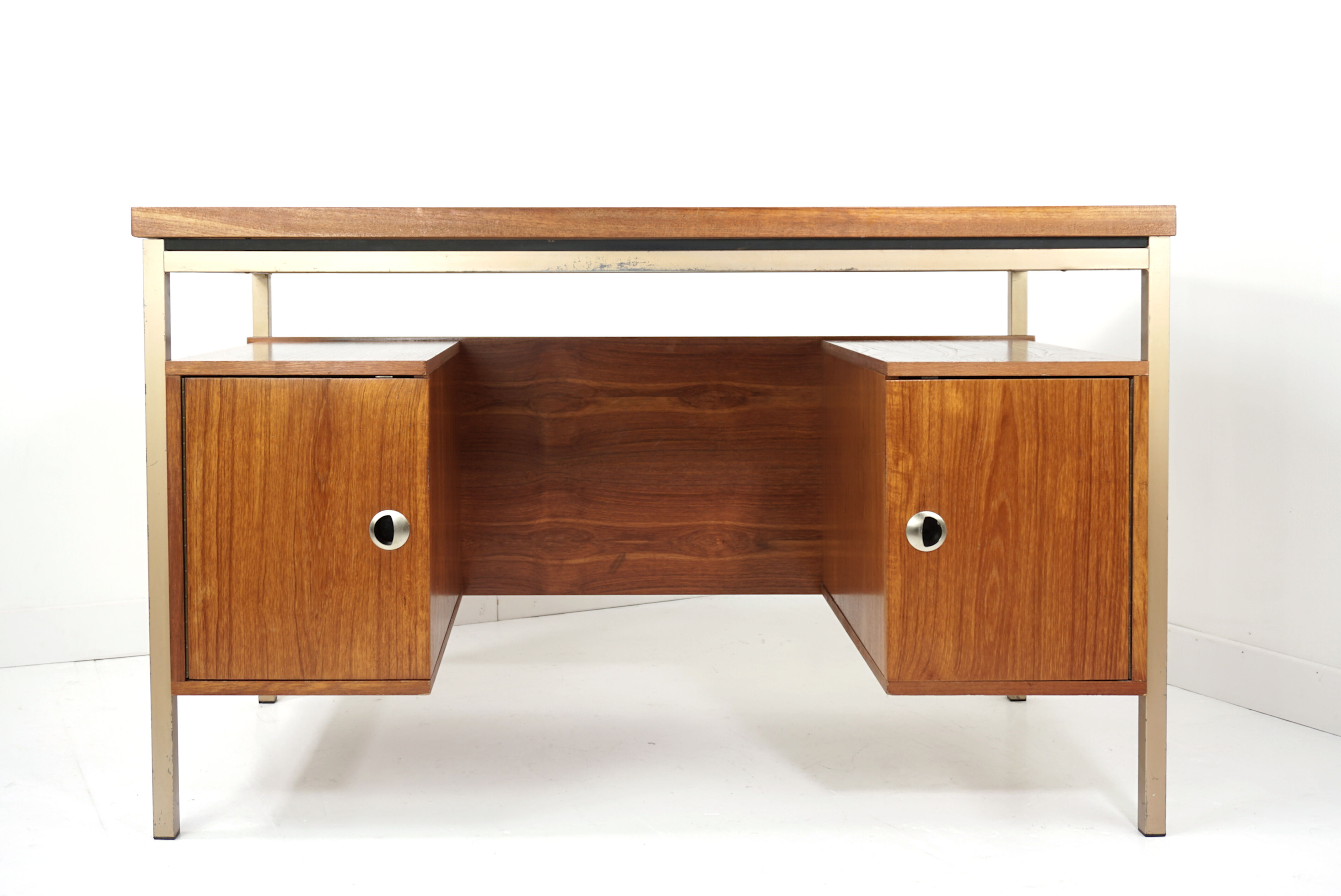 Teak and metal desk 50s