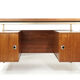 Bureau en teck et métal années 50