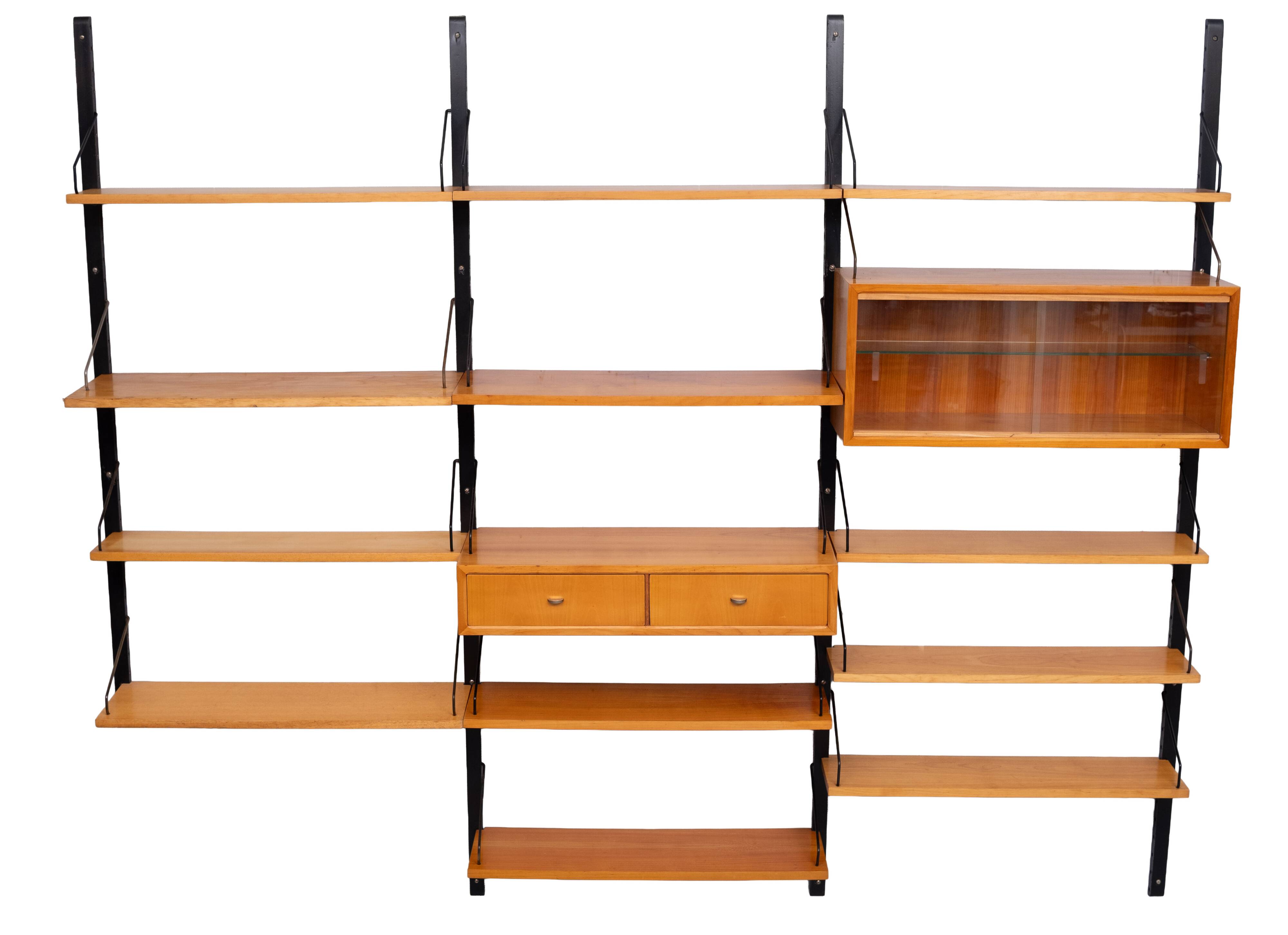 Poul Cadovius hanging Royal Wall System 1950s Denmark