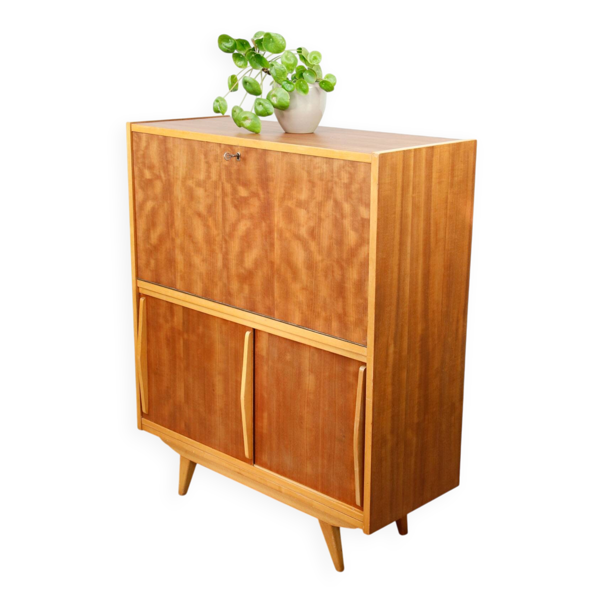 Mid-Century Modern Scandinavian Wooden Bar Cabinet, 1950s