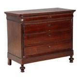 Commode ancienne Louis-Philippe en noyer, XIXe siècle