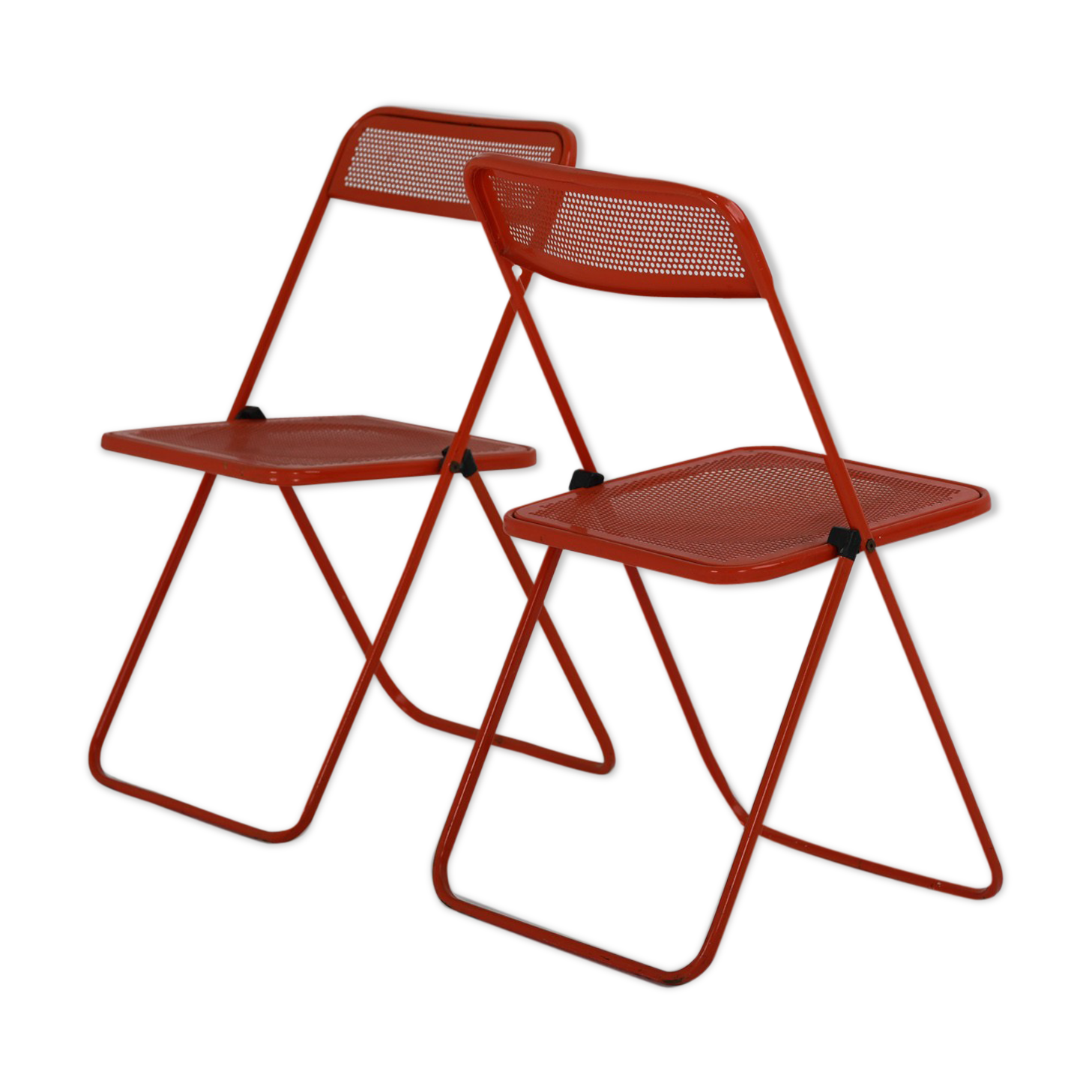 Paire de chaises pliantes postmodernes 80s Selency