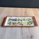 Terracotta plate signed P.Boy, glazed artisanal ceramics.