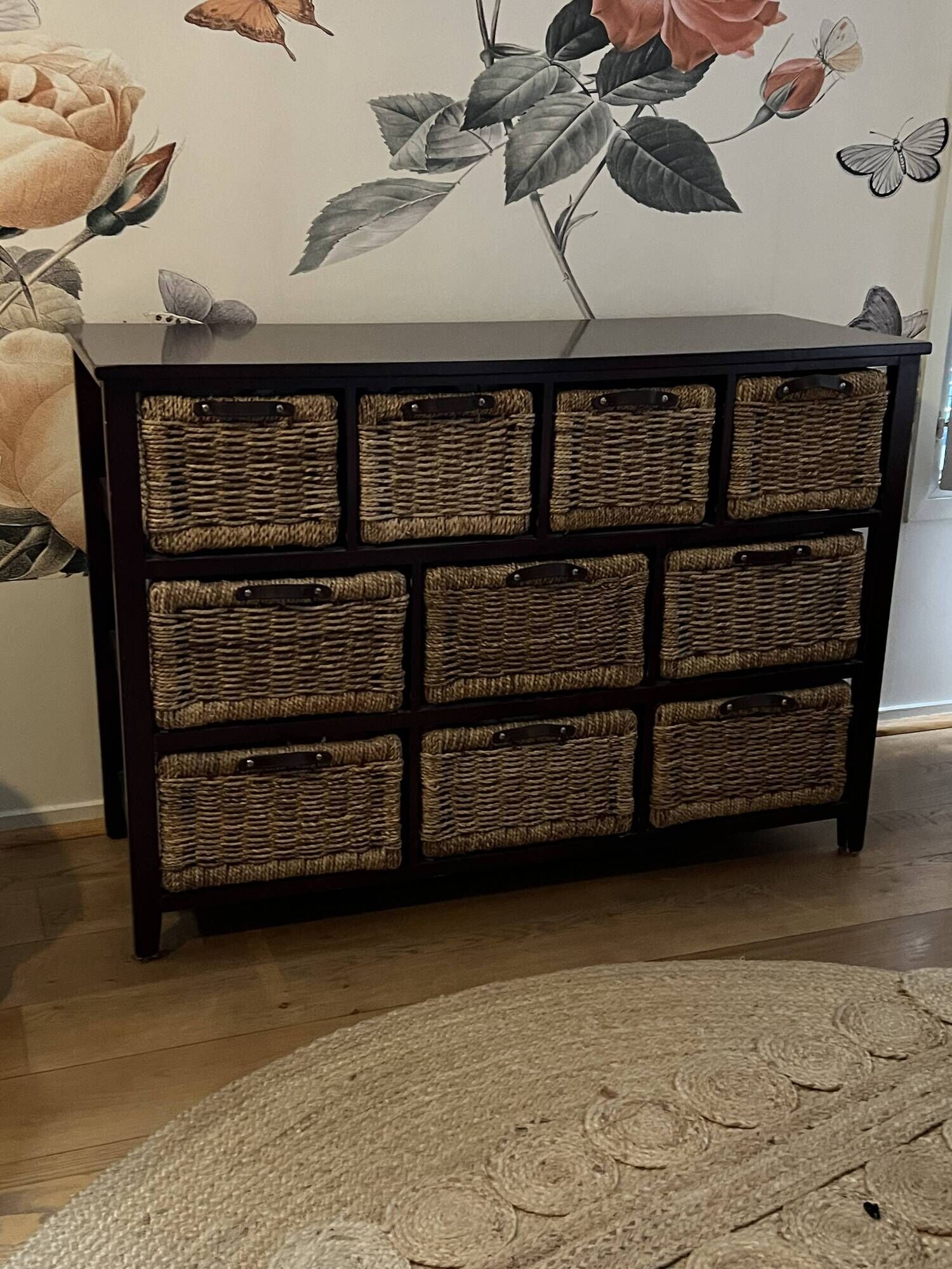 Rattan chest of drawers