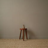 Vintage handheld stoneware candle holder, Scandinavian decorative object