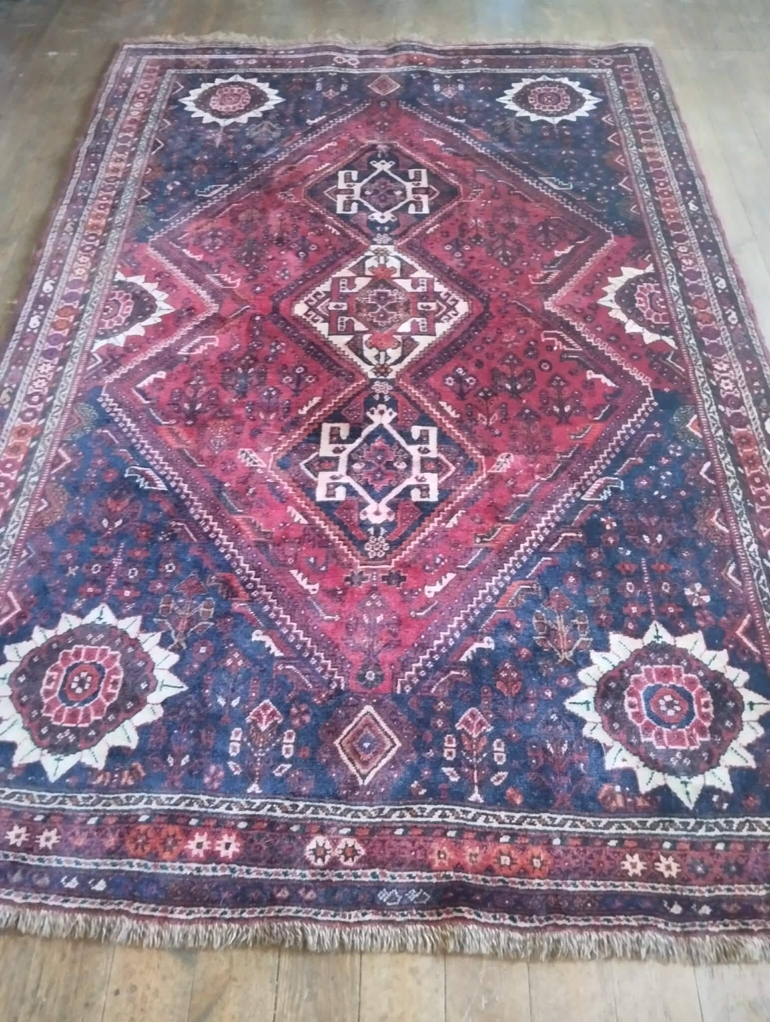 Persian Qashqai carpet handwoven 257x172cm