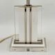 Vintage table lamp in lucite and brass, cream lacquered column.