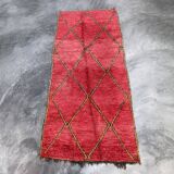 Red Boujad Moroccan rug - 252 x 124 cm