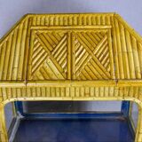 Bamboo rattan storage cabinet