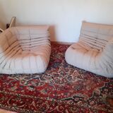 Two corner chairs Togo by Michel Ducaroy