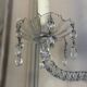 Pair of cut crystal wall sconces in the style of Maydwell and Windle, England, 18th century.