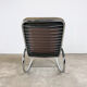 Fauteuil à bascule vintage en cuir italien