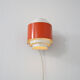 1970s orange metal dutch wall lamp