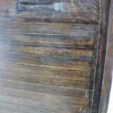 1960s beech tambour cabinet, czechoslovakia