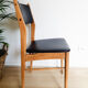 Scandinavian teak chair, brass legs, 50s