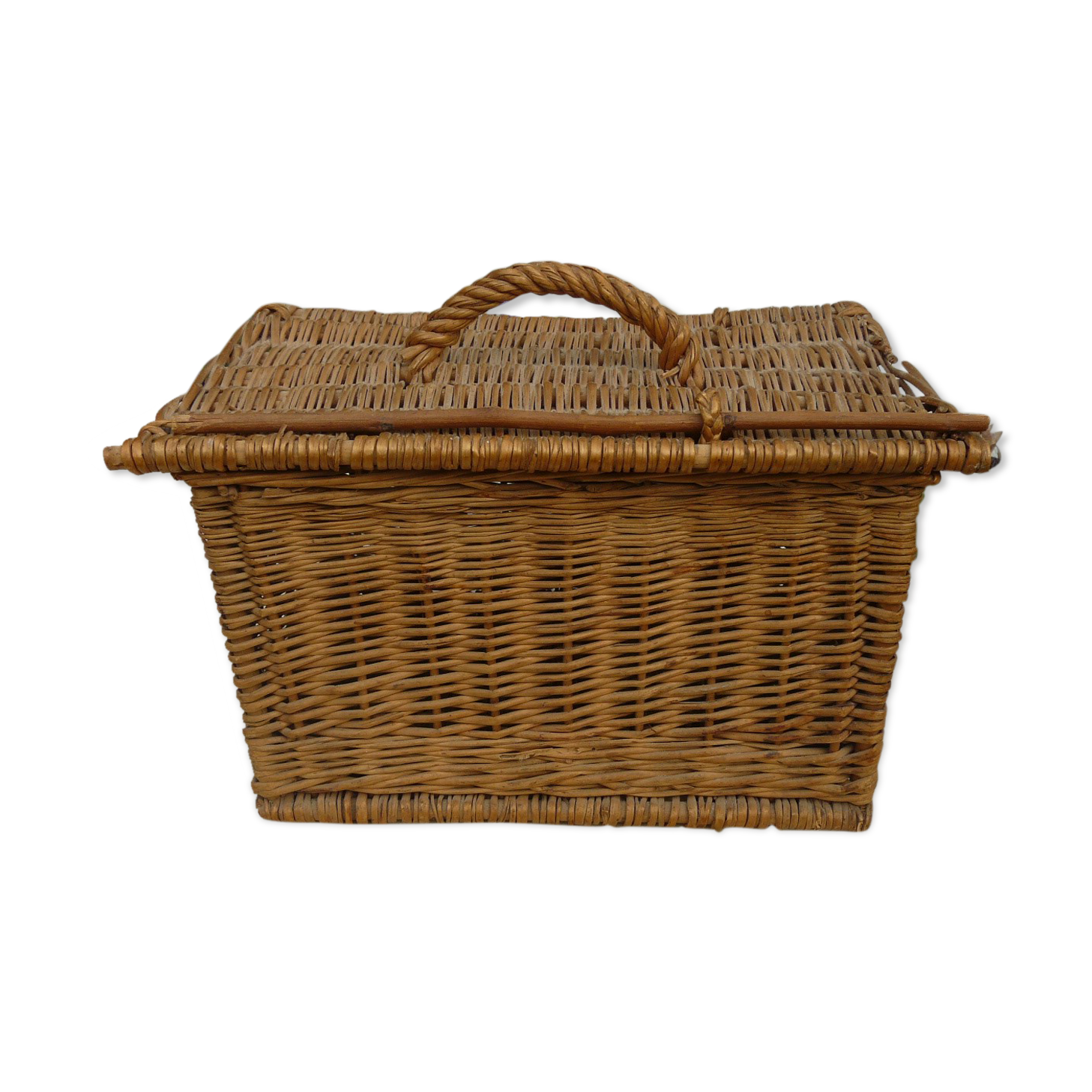 old vintage wicker basket for rabbit poultry