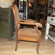 Armchair Louis Philippe XIX eme, Voltaire style with low back.