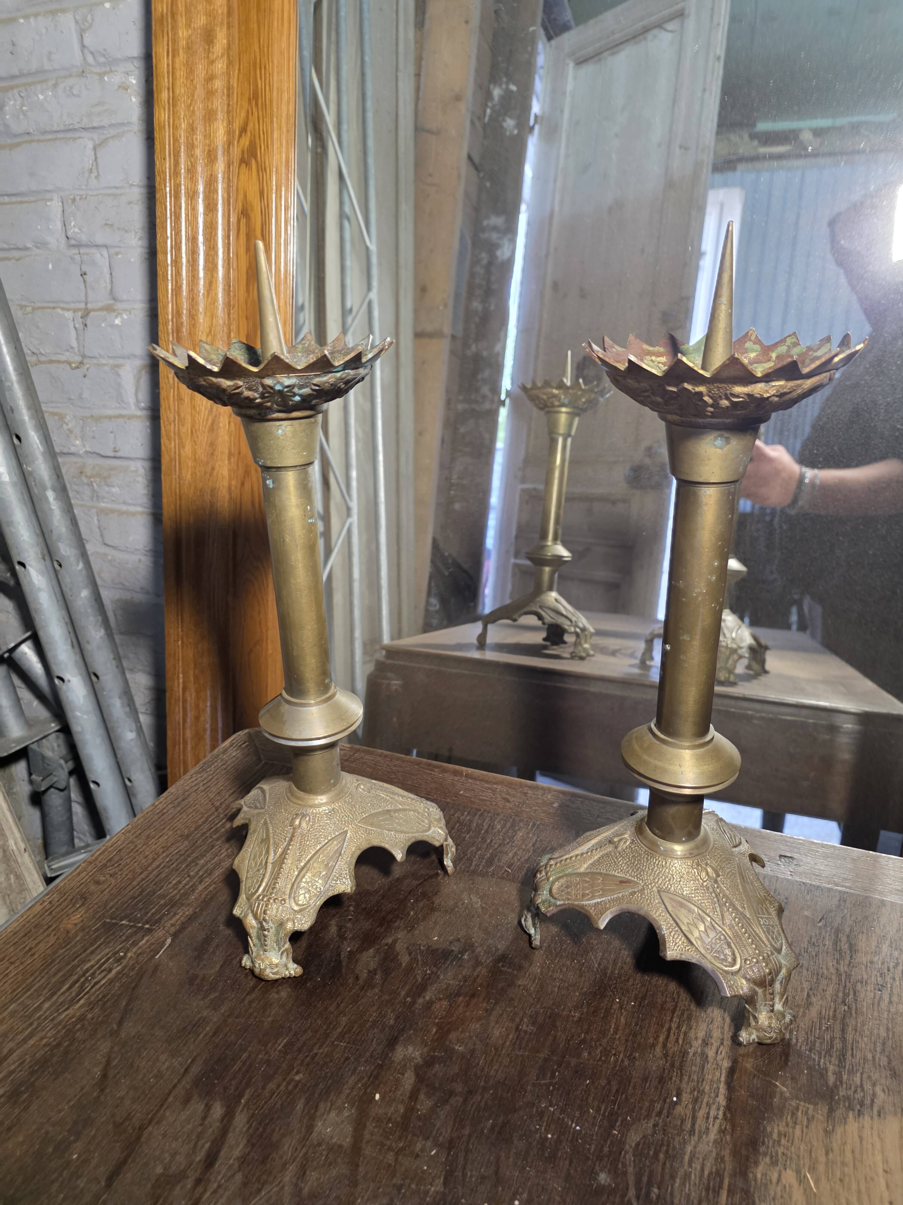 Pair of antique candlesticks
