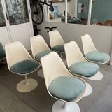 6 chaises Eero Saarinen Knoll