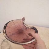 Vacuum amethyst glass pocket by Murano