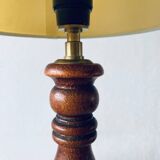 Turned wood lamp