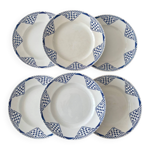 lot de 6 assiettes plates