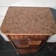 Louis XV style secretary with marquetry and marble top.