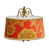 Vintage Classic style 20th Century Ceiling Lamp in Red and Gold