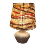 Vintage wool lampshade lamp