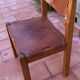 Series of 6 elm and leather chairs from the Maison Regain 60s