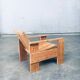 The Stijl Movement Dutch Pine Crate Chair attributed to Gerrit Rietveld, 1960s