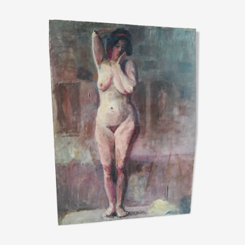 Oil on canvas / nude 1900-20