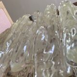 Midcentury ice glass plexi chandelier by kalmar