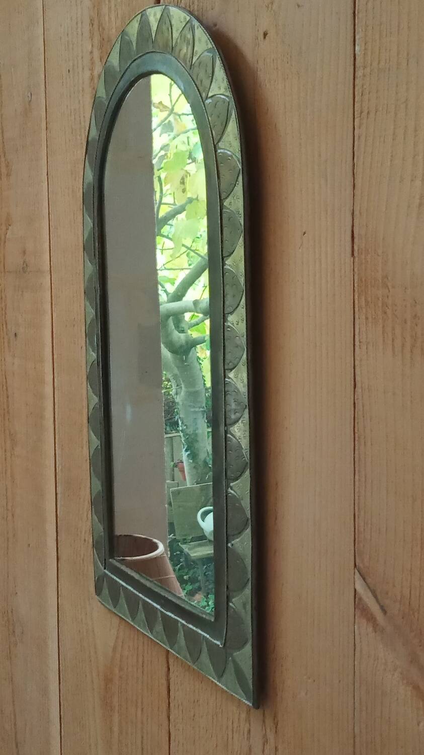 Moroccan copper and brass mirror from the 70s/80s