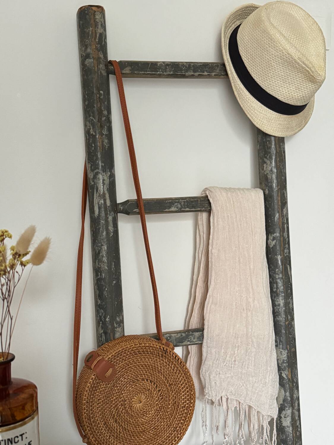 Old decorative wooden ladder