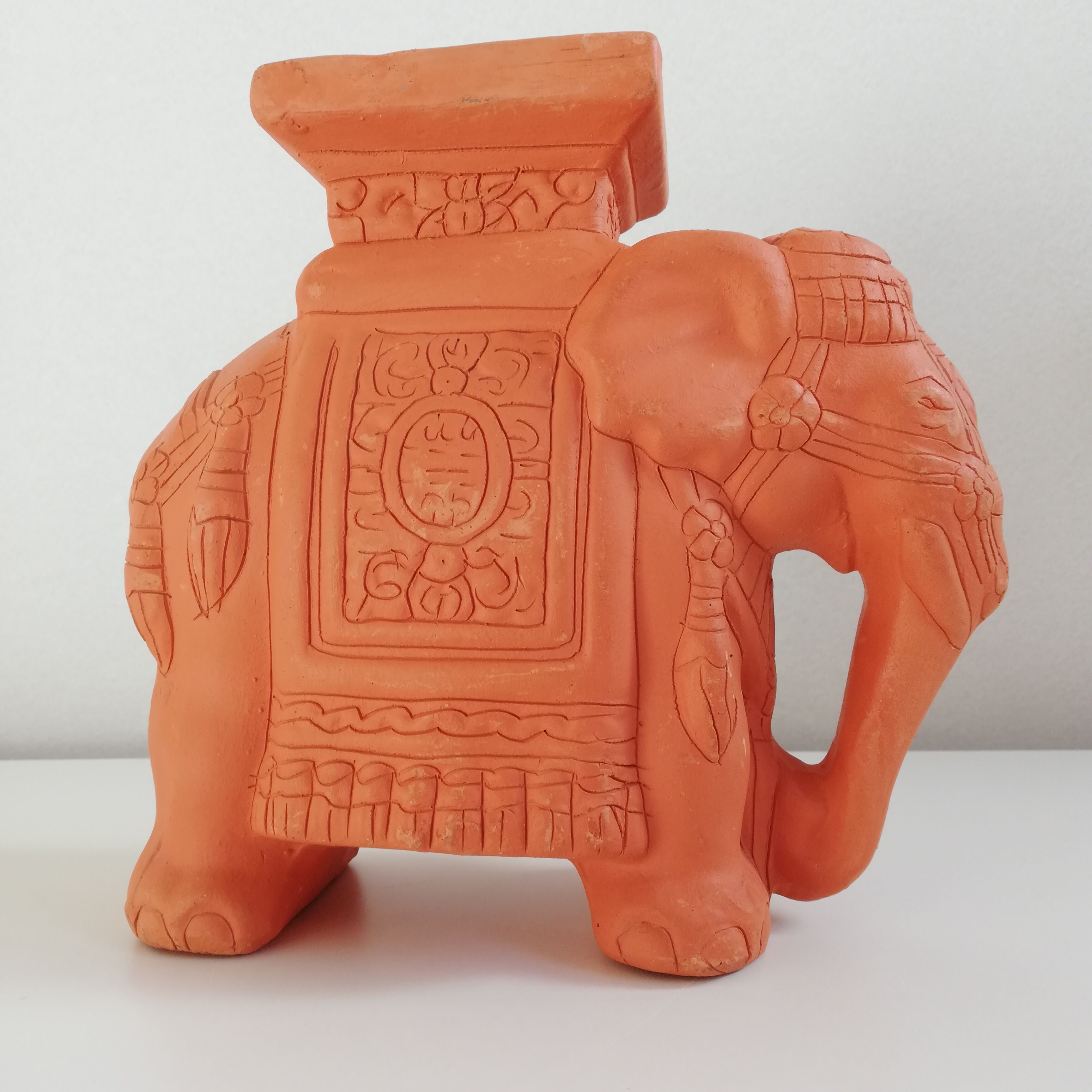 Raw ceramic elephant
