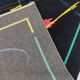 Postmodern Abstract Low Pile Wool Rug from the 1980's