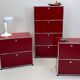 USM Haller "Ruby Red" – Side table (as new condition)