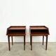 Vintage teak bedside tables (H53cm) – minimalist design and open niche.