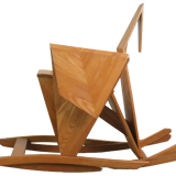 Sculptural rocking chair origami bird