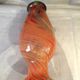 Vintage vase orange twist red and yellow