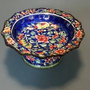 Pair of footed bowls in Canton enamel – China – floral decoration – F
