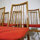 Mid-Century Dining Chairs in Walnut, Set of 10, 1960s