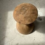 Solid wood side table (monoxyl) organic shape natural color