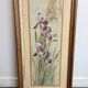 Pair of Art Nouveau Decorative Panels with Purple and Yellow Irises. Work