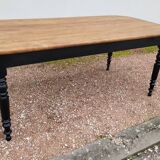 Louis Philippe style oval patinated bistro farm table - 1m90