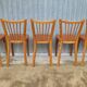 Set of 5 antique signed Baumann bistro chairs